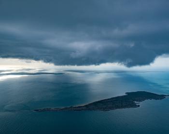 Aerial view of islands in Arnhem Land