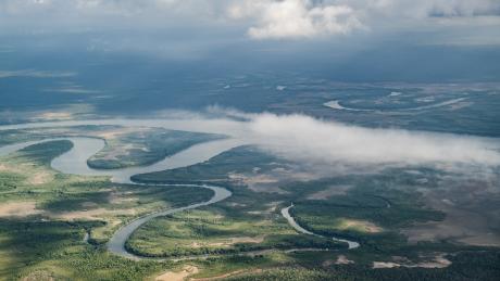 Aerial view of Arnhem Land rivers.