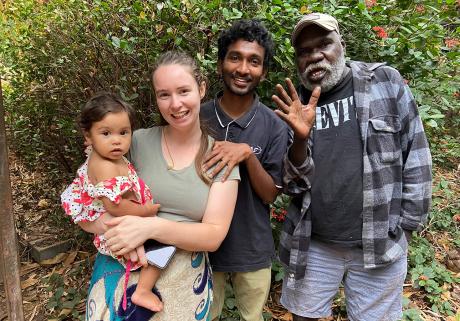 Christina and Prabhu together with George