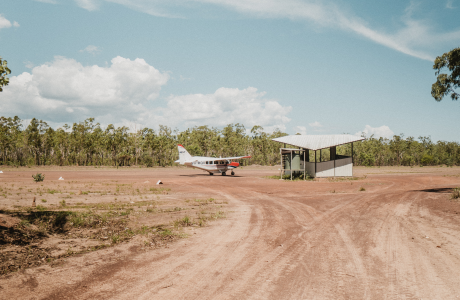 MAF plane at a remote airstrip in Arnhem Land