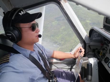 Pilot flying in Arnhem Land