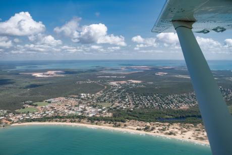 Aerial shot of Nhulunbuy township