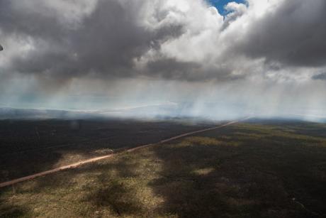 Aerial shot of Arnhem Land late afternoon