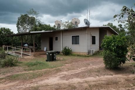 Corrugated iron clinic building