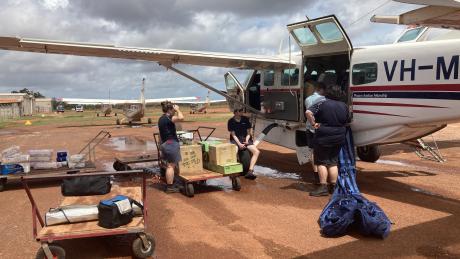 loading supplies onto aircraft